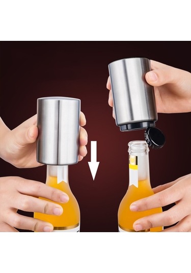 Fastbuy Paslanmaz Çelik Şişe Açacağı, Bira Soda Kapağı, Şarap İçme Şişesi Açacağı, Mutfak Aksesuarları, Gümüş Set Gümüş