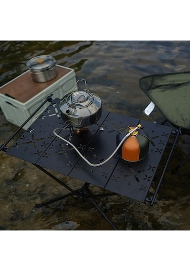 Bloomnest Ultra Taşınabilir Siyah Piknik Masası Küçük Boy Katlanır Kamp Hafif Barbekü Alüminyum & - Yq Siyah Siyah