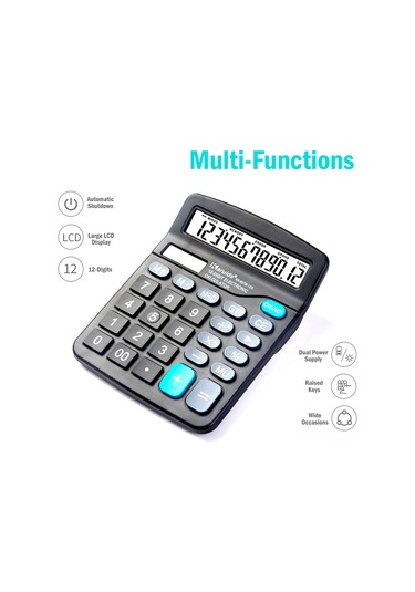 Singree 12 Haneli Solar Ve Pil Destekli Taşınabilir Hesap Makinesi, Ergonomik Tasarım Ve Geniş Klavye İle Ofis, Ev Ve Okul İçin İdeal Diğer