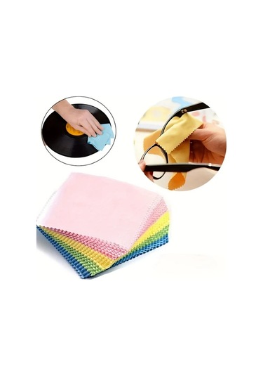 Fochsia 50 Parça Süet Gözlük Temizleyici Mikrofiber Lens Cep Telefonu Ekranı Temizleme Bezi