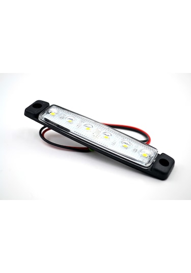 12v 6 Led Beyaz Parmak Lamba Su Geçirmez İnce Dizayn Side Marker