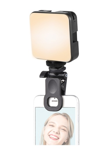 Andoer W64 Mini Klipsli Cep Telefonu Led Video Işığı Siyah Siyah