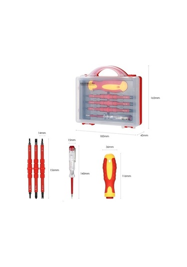 Dancemonkey 5 Adet Manyetik Oluklu Pozidriv, 500 V Güç İle