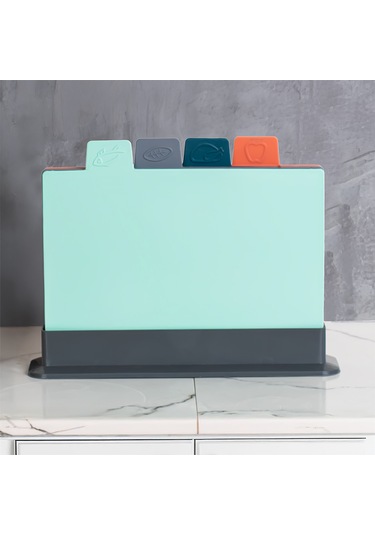 Porsima 1163 Antrasit Asıa 4'lü Kesme Tahtası Kesme Tahta Seti