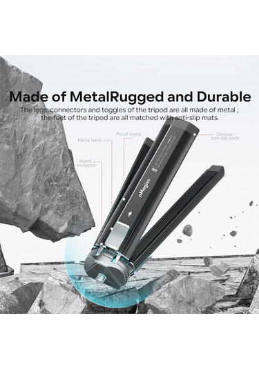 Springsun Amagisn Am11 Masaüstü Tripod Mini Seyahat Tripod Standı Metal Telefon Tripod 1/4 İnç Vida İle 2 Seviyeli Ayarlanabilir