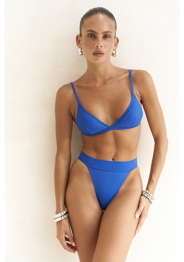 Mai Collection Mai Studios Co. Bagus Askılı Üçgen Mavi Bikini Üstü Mavi