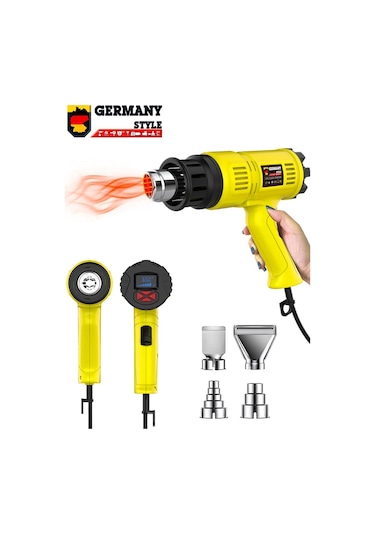 Germany Style Grm9001 Sıcak Hava Tabancası Dijital Isı Göstergeli