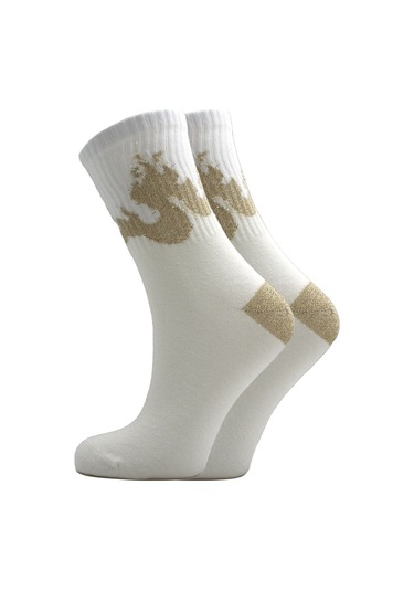 Kadın Çok Renkli Desenli Pamuklu Soket Çorap 6'li Paket Çok Renkli