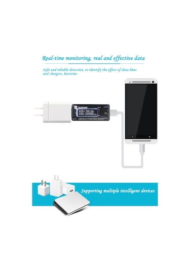 Usb Şarj Akım Voltaj Test Cihazı Usb Arıza Tespit Cihazı Ss-302A