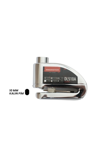 Knmaster Dl510a 10 Mm Alarmlı Disk Kilidi