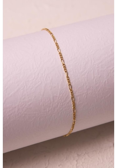 Altın Figaro Zincir Bileklik Çok Renkli