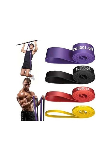 Pazly 4 Adet Üst Üste Yerleştirilebilir Gerilim Direnç Bantı Orta Seviye Tpe Fitness Kas Antrenmanı Altın Renk Ev Spor Salonu İçin Altın