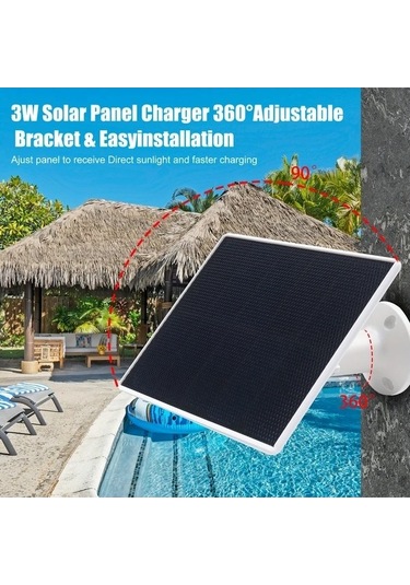 Besthome1 Dream011 Siyah 3w Etec Taşınabilir Katlanabilir Güneş Paneli Yüksek Verimli Usb C Mikro Usb Bağlantılı 360 Ayarlanabi