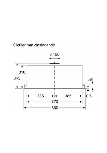 Siemens LB88NPC60 İQ700 86 CM Gömme Aspiratör Siyah