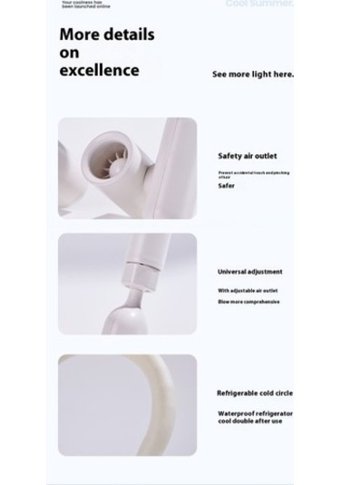 Chaos Bask Yeni Yarı Iletken Soğutma Kanatsız Boyun Fanı Soğutma Buz Açık Taşınabilir Asılı Boyun Klima 9494 Boyun Yok 2 Kollu 500 Adetten Az