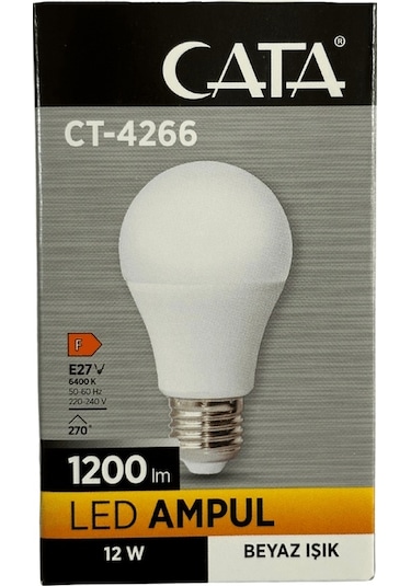 Cata Ct-4266 12w 6400k Beyaz Işık E27 Duylu Led Ampul 10 Adet