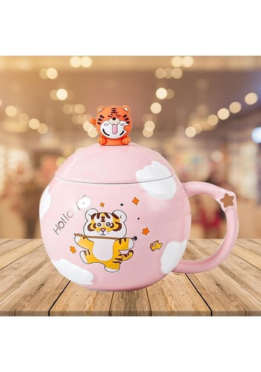 Createtech Homyl Pembe Pembe Kahve Kupa Bardaklar, Kahvaltı Suyu Süt Pembe