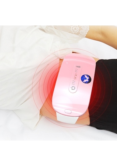 Besthome1 Abdomen Masajlı Bel Beli - 3 Isı Seviyesi & Vibrim Modları - Manyetik Şarj - Adet Ağrısı Ruh Halini İyileştir - Beyaz Çok Renkli