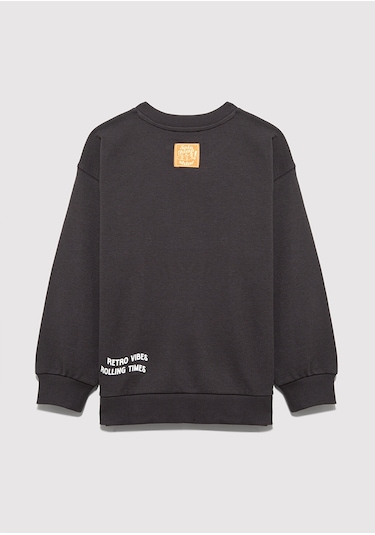 Mavi - Roll Like Baskılı Antrasit Sweatshirt 6s10179-70087 Antrasit