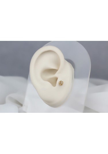 Glorria Altın Kar Tanesi Tragus Piercing Altın