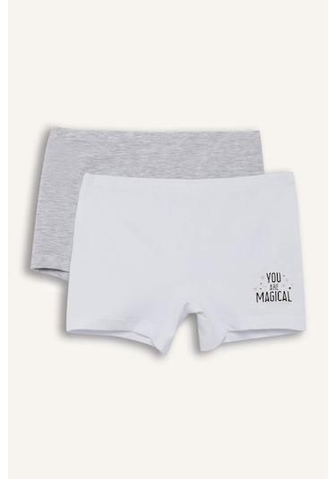 Defacto Kız Çocuk 2li Boxer C7967a825augr93 Gri