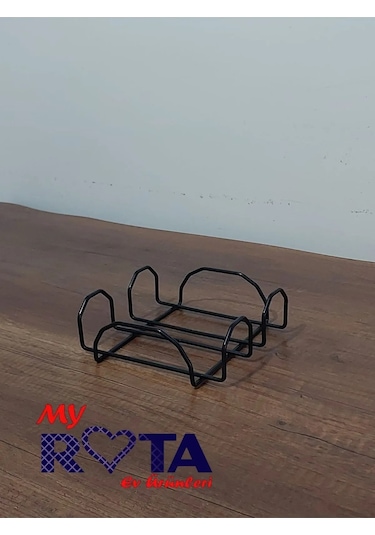 Özel Tasarım Kare Peçetelik Siyah