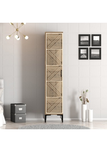 Variant Kumsal 1 Kapılı P Gardrop - Ceviz / Krem