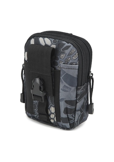 Erkekler İçin Dayanıklı Ordu Kamuflaj Desenli Spor Bel Çantası, Taktik Askeri Ekipman, Çok Amaçlı Fonksiyonel Cep Telefonu Ve Alet Taşıma Çantası Beyaz