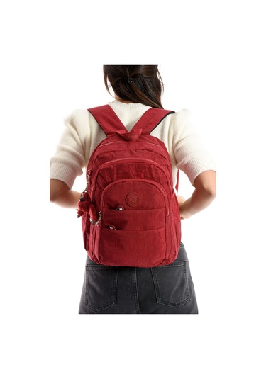 Ultra Hafif Çok Cepli Orta Boy Sırt Çantası Unisex Kırmızı Model: 571-4c Kirmizi