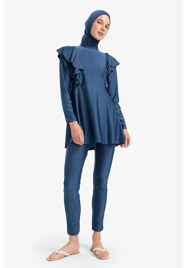 DeFacto Regular Fit 5'li Hızlı Kuruyan Burkini Takımı E7999AX25HSNV241