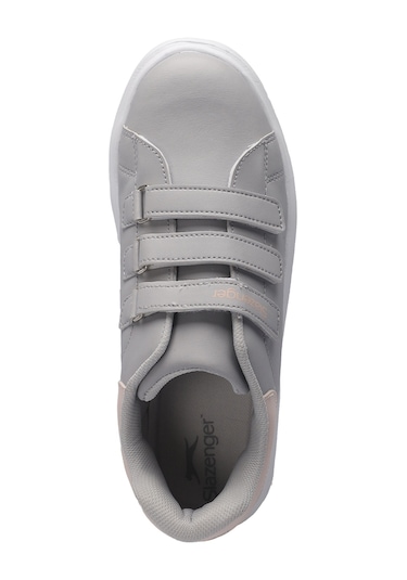 Slazenger LOVE I Çocuk Cırt Cırtlı Gri / Pembe Günlük Spor Ayakkabısı