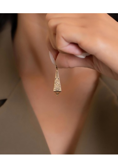 Bayar Gold 14 Ayar Altın Antik Motifli Kolye Ucu Sarı Altın