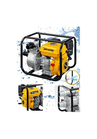 Dragro Alman Drg-99sm 9.9 Hp Turbo Benzinli Su Motoru 3 Parmak S