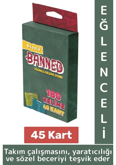 Eğlenceli Aile Arkadaş Okul Sosyalleşme Yaratıcılık Sözel Beceri Gelişimi Oyun Banned-klasik 45 Kart