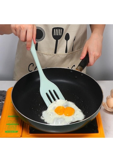 Yeşil Jankng 5 Adet Mutfak Eşyası Seti Silikon Yapışmaz Pişirme Alet Takımı Spatula Tencere Pişirme Gereçler Mutfak Aksesuarları Araçları