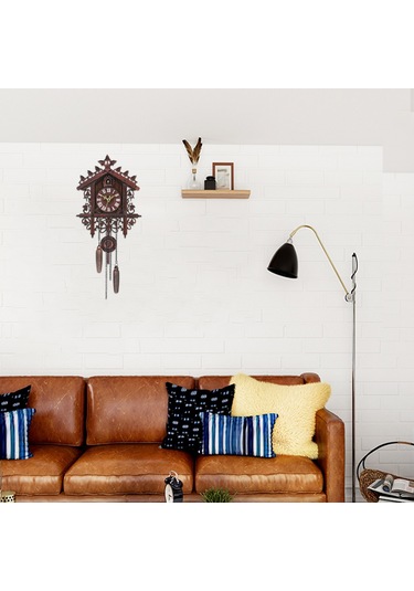 Qingmipy "el Yapımı Vintage Duvar Saati - Şık Ahşap Dekor İle Ev Ve Kafe Stili" Renkli