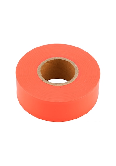 Lemestar Turuncu Orman Yol Markeri - 45m Pvc Dayanıklı, Zımbalı Olmayan Kamp, Dağcılık Sınır Belirleyici Bandı Turuncu