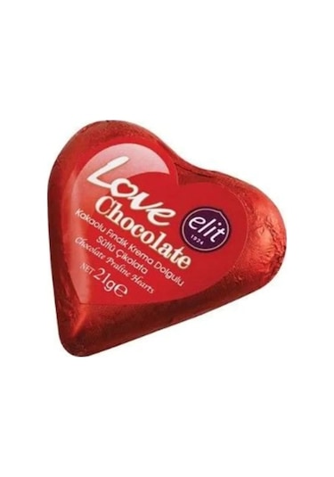 Elit Sütlü Love Chocolate Sevgiliye Kalp Çikolata 21 G