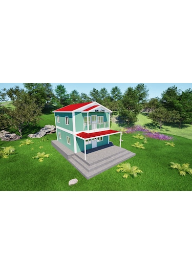 Ballife Prefabrik 124 M2 Standart Dubleks Prefabrik Konut