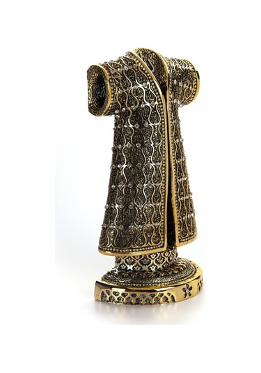 Lebron Esmaül Hüsna İşlemeli Kristal Taşlı Kaftan Altın Renk