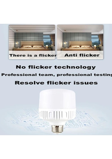 100w E27 Led Vida Ağız Işığı Yüksek Parlaklıkta Beyaz Işık 220v 6000k Göz Koruması Titremeyen Yüksek Isı Dağılımlı Ampul 60w