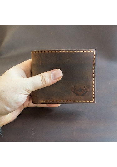 Craft And Luna El Yapımı Hakiki Deri Cüzdan Raven Taba