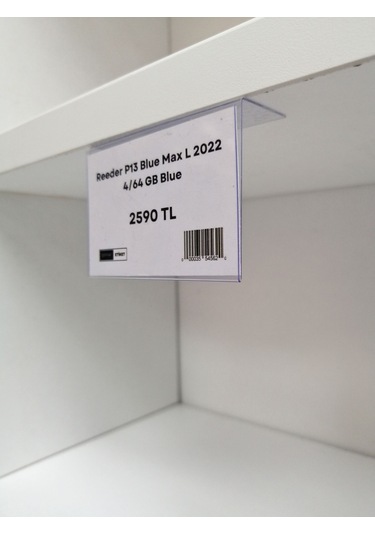 10 Adet Pvc Yapışkanlı Etiketlik Dik Açılı 6 x 4 CM Raflar İçin