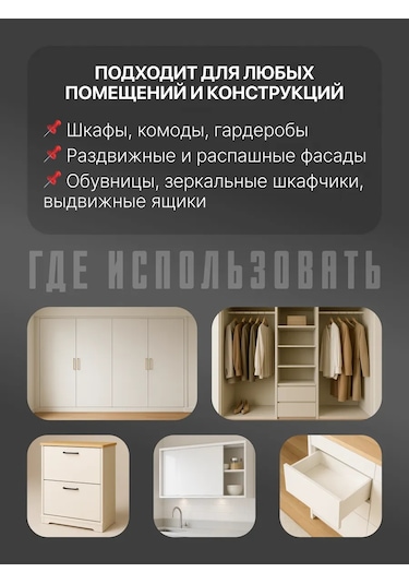 Mobilya İçin Mıknatıslı Kilit 421028920 Siyah