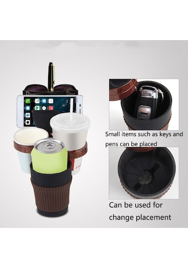 Suıtu R151-4 Araba Hava Çıkışı Depolama Su Bardağı Tutucu Cep Telefonu Navigasyon Çok Fonksiyonlu Saklama Kutusu