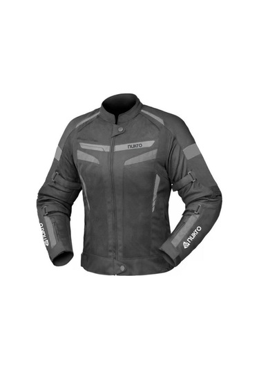 Nukrowear Stealth Pro Gri 4 Mevsim Kadın Motosiklet Ceketi