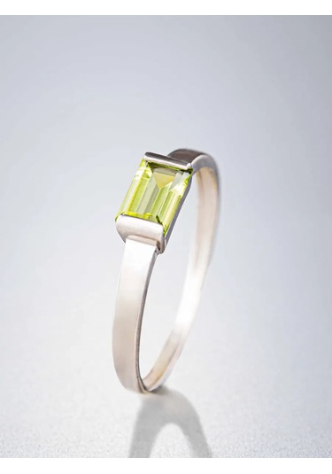 Uvelirnye Tradicii 925 Ayar Gümüş Doğal Krizolit Taşlı Yüzük 291945153 Gümüş