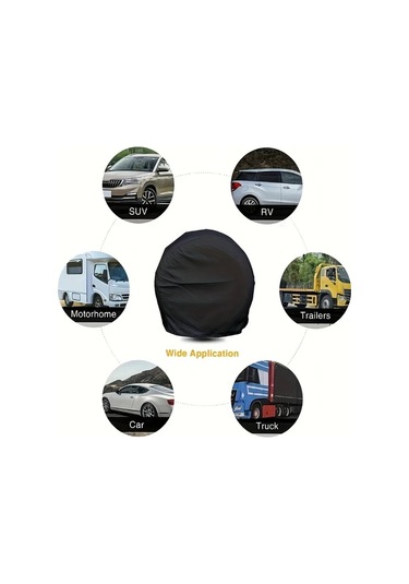 Dashanshop Lastik Kılıfı 4lü Set Ev Tipi Karavan Güneşten Koruma Yaşlanma Önleyici Universal