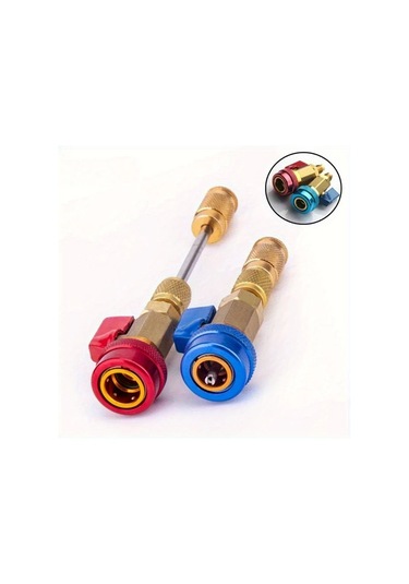 Dashanshop R134a Klima Valfleri Sökme Takma Alet Seti 2 Parça Yüksek Düşük Basınç