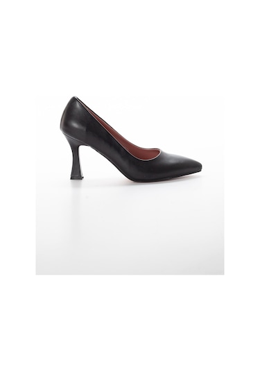 Cilt İnce Topuk Siyah Kadın Stiletto-2103-SIYAH